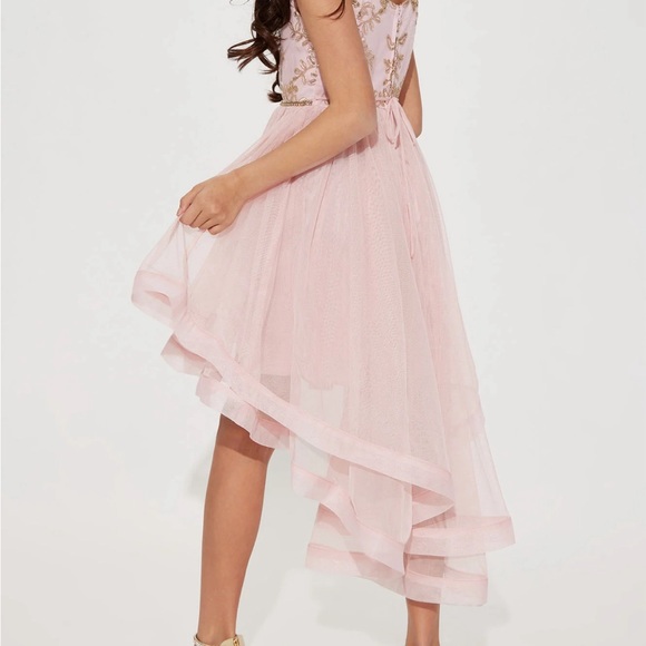 Blush and Gold Formal Dress - Picture 2 of 3